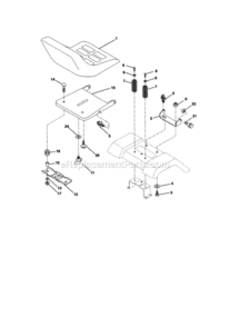 Page F Diagram and Parts List for 917270514  Craftsman Lawn Tractor