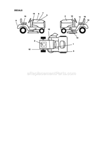 Page G Diagram and Parts List for 917270514  Craftsman Lawn Tractor