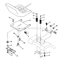 Seat Assembly Diagram and Parts List for 917270532  Craftsman Lawn Tractor