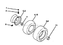 Wheels  Tires Diagram and Parts List for 917270532  Craftsman Lawn Tractor