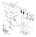 Seat_Assembly Diagram and Parts List for 917270641  Craftsman Lawn Mower