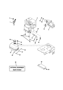 Page E Diagram and Parts List for 917270712  Craftsman Lawn Tractor