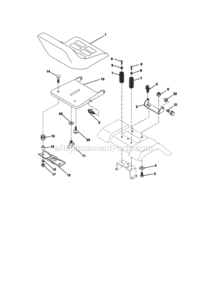 Page F Diagram and Parts List for 917270712  Craftsman Lawn Tractor