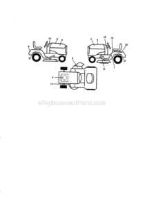 Part Location Diagram of 165406 Craftsman Engine Decal