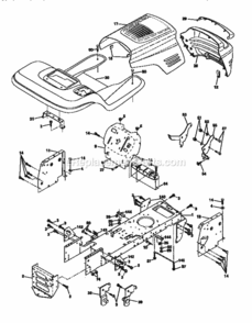 Page B Diagram and Parts List for 917270721  Craftsman Lawn Tractor
