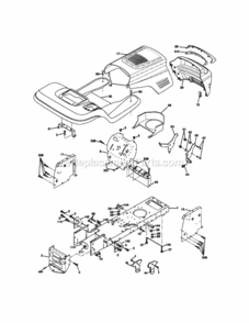 Page B Diagram and Parts List for 917270751  Craftsman Lawn Tractor