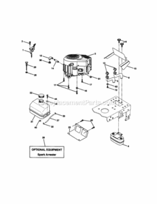 Page E Diagram and Parts List for 917270751  Craftsman Lawn Tractor