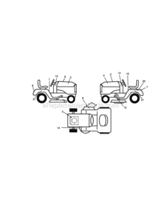 Page H Diagram and Parts List for 917270751  Craftsman Lawn Tractor
