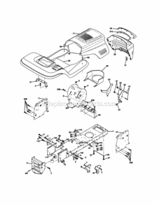 Page B Diagram and Parts List for 917270752  Craftsman Lawn Tractor