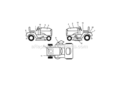 Page G Diagram and Parts List for 917270752  Craftsman Lawn Tractor