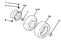 Wheels And Tires Diagram and Parts List for 917270760  Craftsman Lawn Tractor