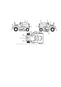 Page G Diagram and Parts List for 917270773  Craftsman Lawn Tractor