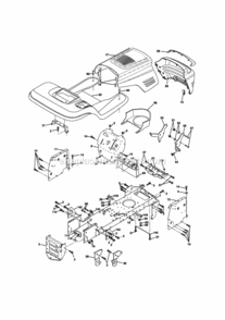 Page B Diagram and Parts List for 917270774  Craftsman Lawn Tractor