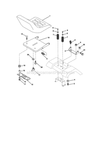 Page F Diagram and Parts List for 917270774  Craftsman Lawn Tractor