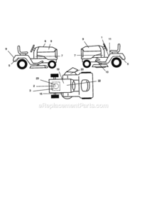 Part Location Diagram of 169434 Craftsman Decal, Engine Srs