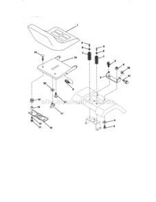Page F Diagram and Parts List for 917270780  Craftsman Lawn Tractor