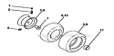 Wheels And Tires Diagram and Parts List for 917270810  Craftsman Lawn Tractor