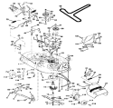 Mower Deck Diagram and Parts List for 917270810  Craftsman Lawn Tractor