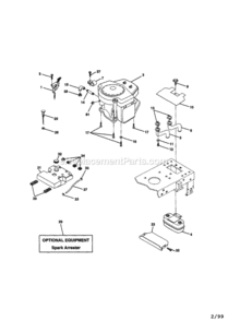 Page E Diagram and Parts List for 917270811  Craftsman Lawn Tractor