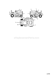 Page G Diagram and Parts List for 917270811  Craftsman Lawn Tractor