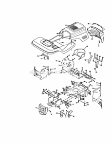 Page B Diagram and Parts List for 917270814  Craftsman Lawn Tractor