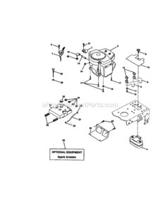 Page E Diagram and Parts List for 917270814  Craftsman Lawn Tractor