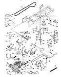 Drive Diagram and Parts List for 917270820  Craftsman Lawn Tractor