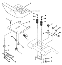 Seat Assembly Diagram and Parts List for 917270820  Craftsman Lawn Tractor