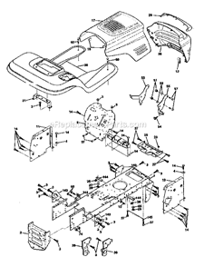 Chassis_And_Enclosures Diagram and Parts List for 917270821  Craftsman Lawn Tractor