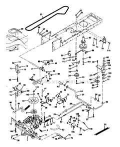 Ground_Drive Diagram and Parts List for 917270821  Craftsman Lawn Tractor