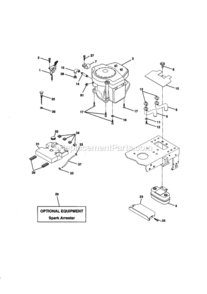 Page E Diagram and Parts List for 917270822  Craftsman Lawn Tractor