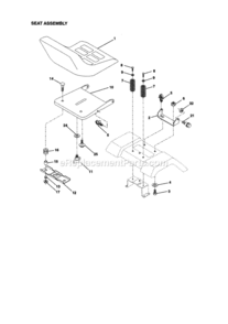 Page F Diagram and Parts List for 917270823  Craftsman Lawn Tractor