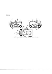 Page G Diagram and Parts List for 917270823  Craftsman Lawn Tractor
