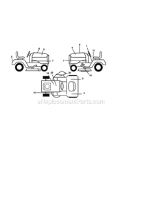Part Location Diagram of 166927 Craftsman Decal.Dash.P