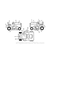 Page G Diagram and Parts List for 917270840  Craftsman Lawn Tractor