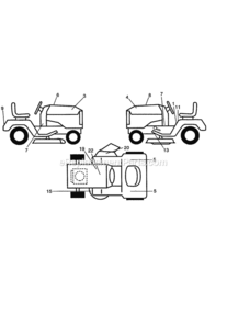 Page H Diagram and Parts List for 917270850  Craftsman Lawn Tractor