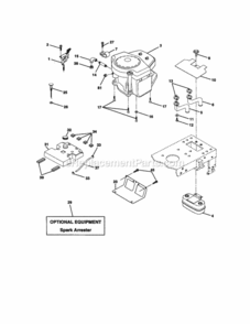 Page E Diagram and Parts List for 917270911  Craftsman Lawn Tractor