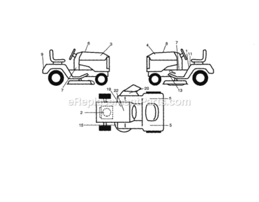 Page G Diagram and Parts List for 917270913  Craftsman Lawn Tractor