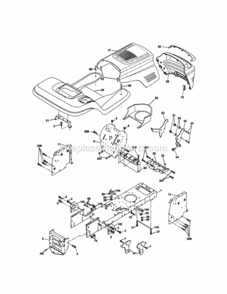 Page B Diagram and Parts List for 917270920  Craftsman Lawn Tractor