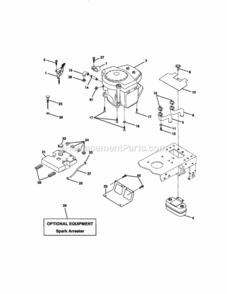 Page E Diagram and Parts List for 917270920  Craftsman Lawn Tractor