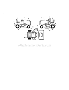 Page G Diagram and Parts List for 917270921  Craftsman Lawn Tractor