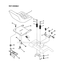 Page F Diagram and Parts List for 917270930  Craftsman Lawn Tractor