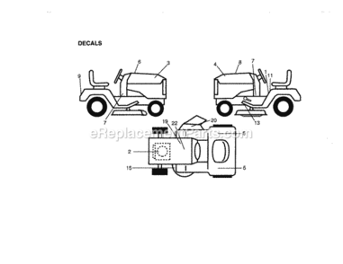 Page G Diagram and Parts List for 917270930  Craftsman Lawn Tractor