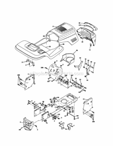 Page B Diagram and Parts List for 917270941  Craftsman Lawn Tractor
