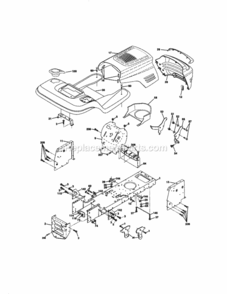 Page B Diagram and Parts List for 917270951  Craftsman Lawn Tractor