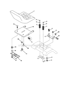 Page F Diagram and Parts List for 917270951  Craftsman Lawn Tractor