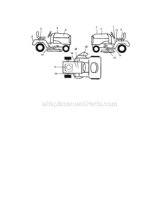 Page G Diagram and Parts List for 917270960  Craftsman Lawn Tractor