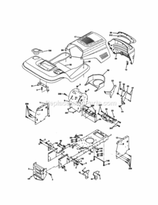 Page B Diagram and Parts List for 917270963  Craftsman Lawn Tractor