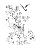 Mower Deck Diagram and Parts List for 917271011  Craftsman Lawn Tractor