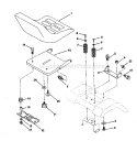 Seat Diagram and Parts List for 917271011  Craftsman Lawn Tractor